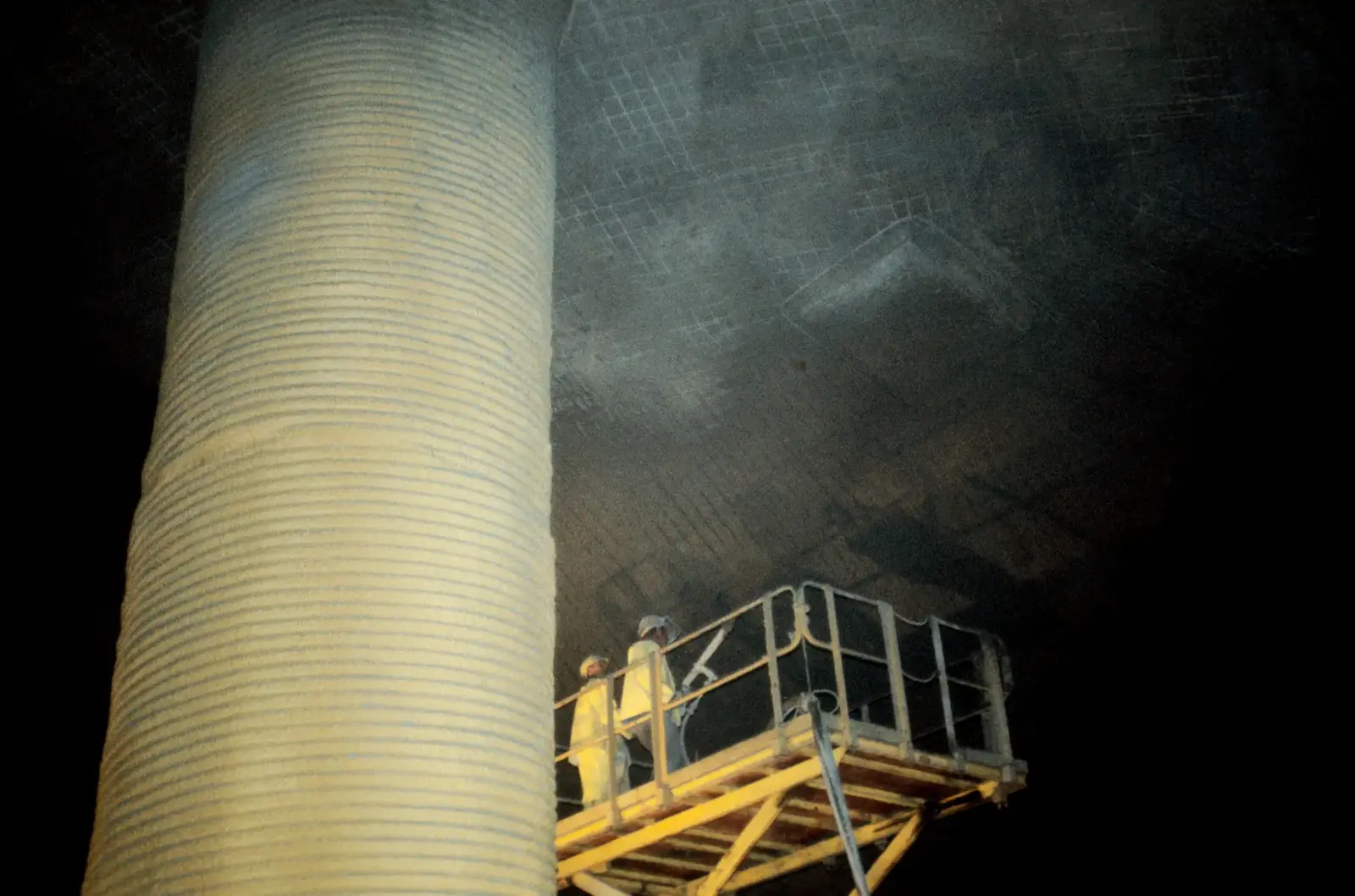 Shotcrete Application in Second Monolithic Dome Shotcrete Application in Second Monolithic Dome.