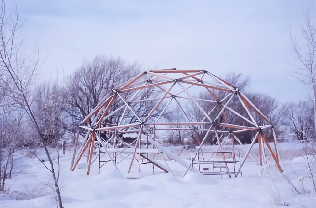 Geodesic Dome Storage Framework Built Near David's Shelley House Geodesic Dome Storage Framework Built Near David's Shelley House.