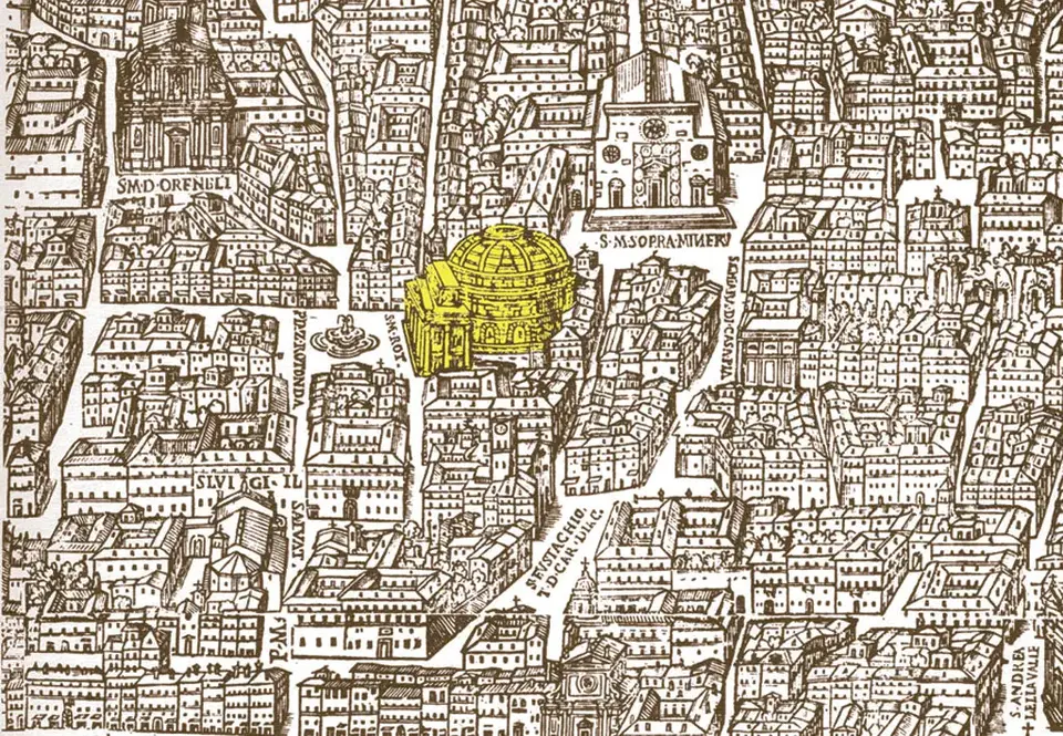 Giovanni Maggi's 1625 Map of Rome and the Pantheon Giovanni Maggi's 1625 Map of Rome and the Pantheon.