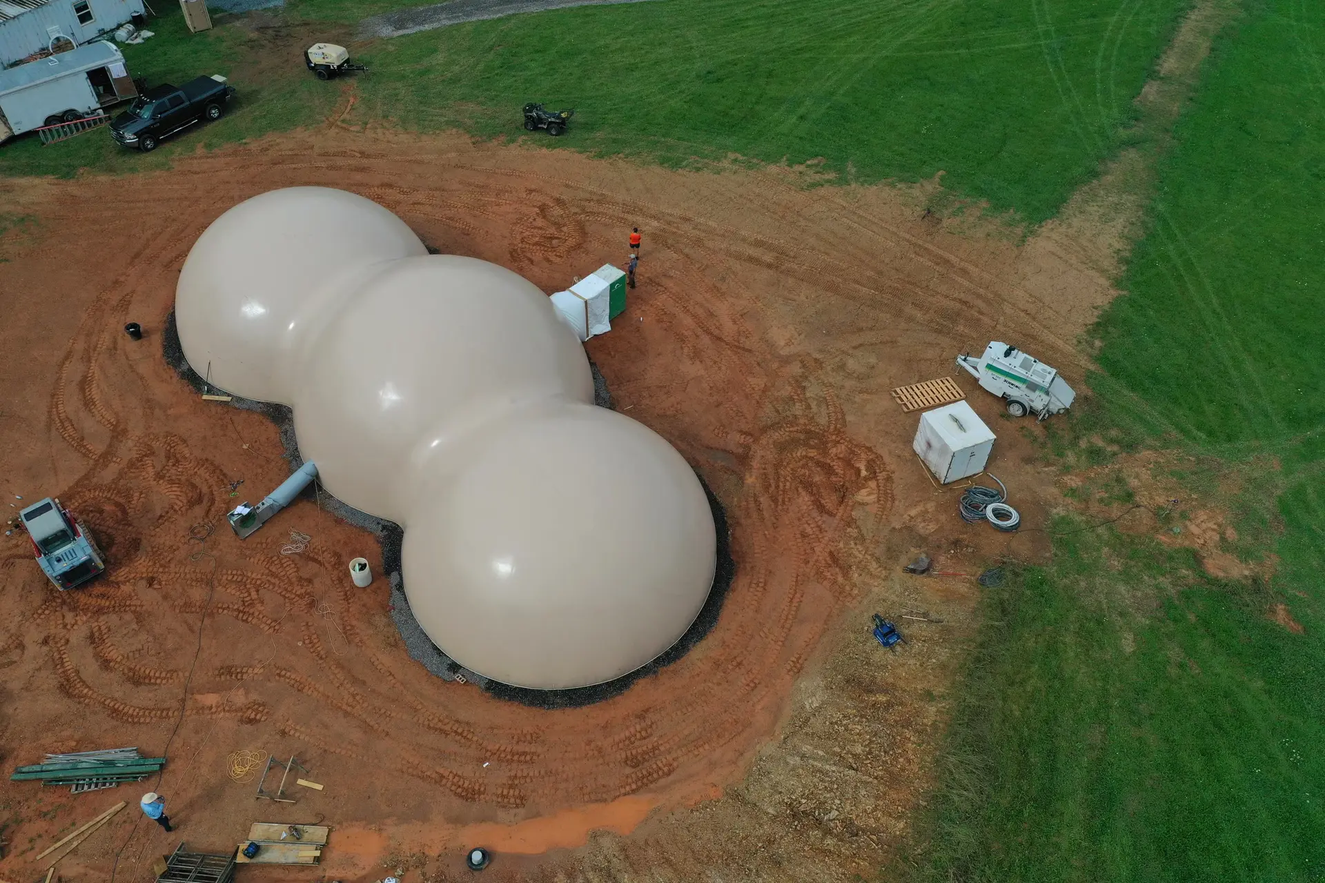 Aerial of Inflated Airform Aerial of Inflated Airform.