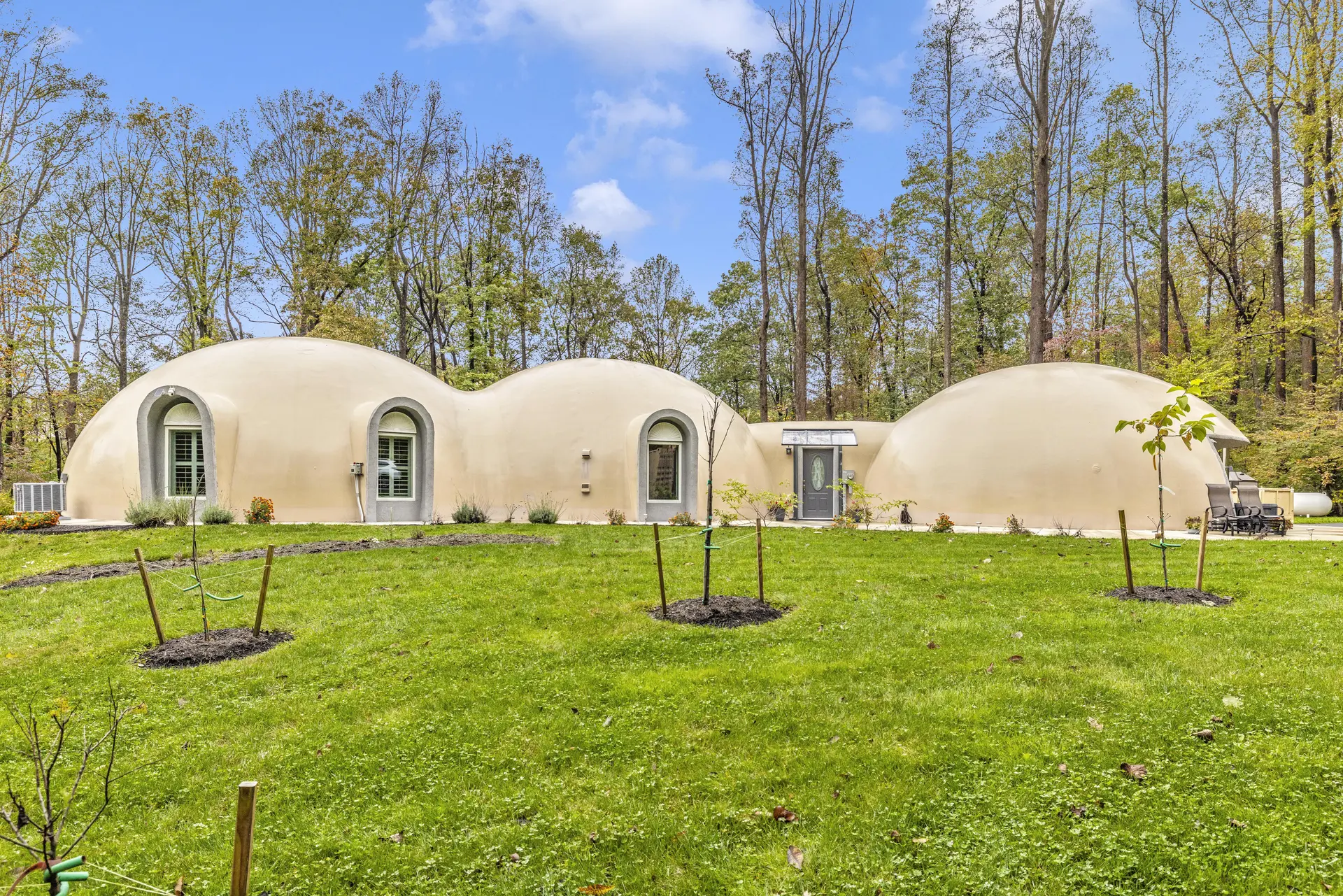 Three-Dome Home Exterior Three-Dome Home Exterior.